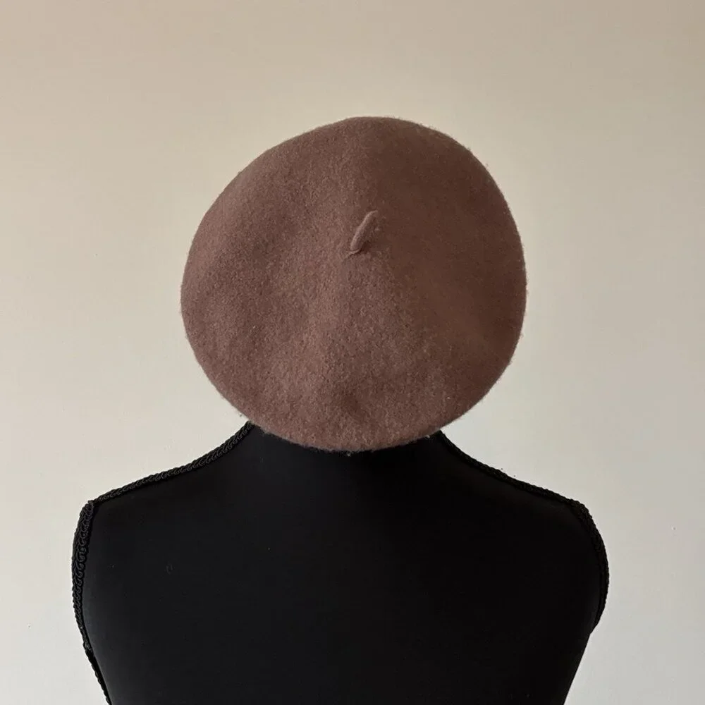 Rylee + Cru‎ 100% Wool Beret Little Girl Size Small Medium Minimalist Neutrals